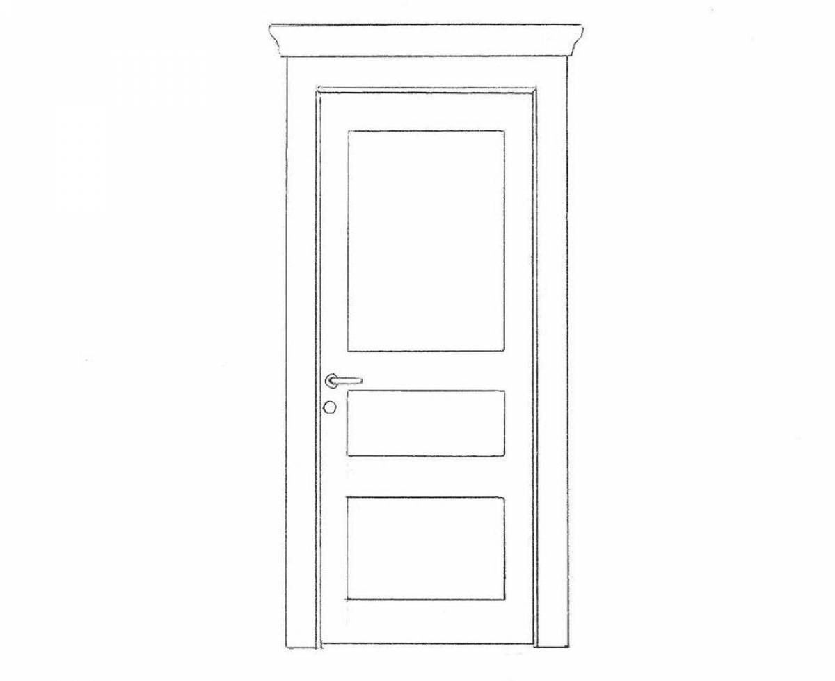 Ornate door coloring pages