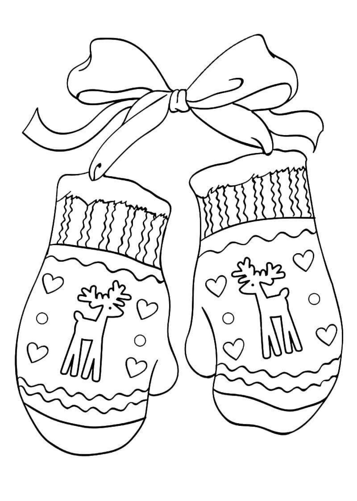 Great coloring mitten for babies