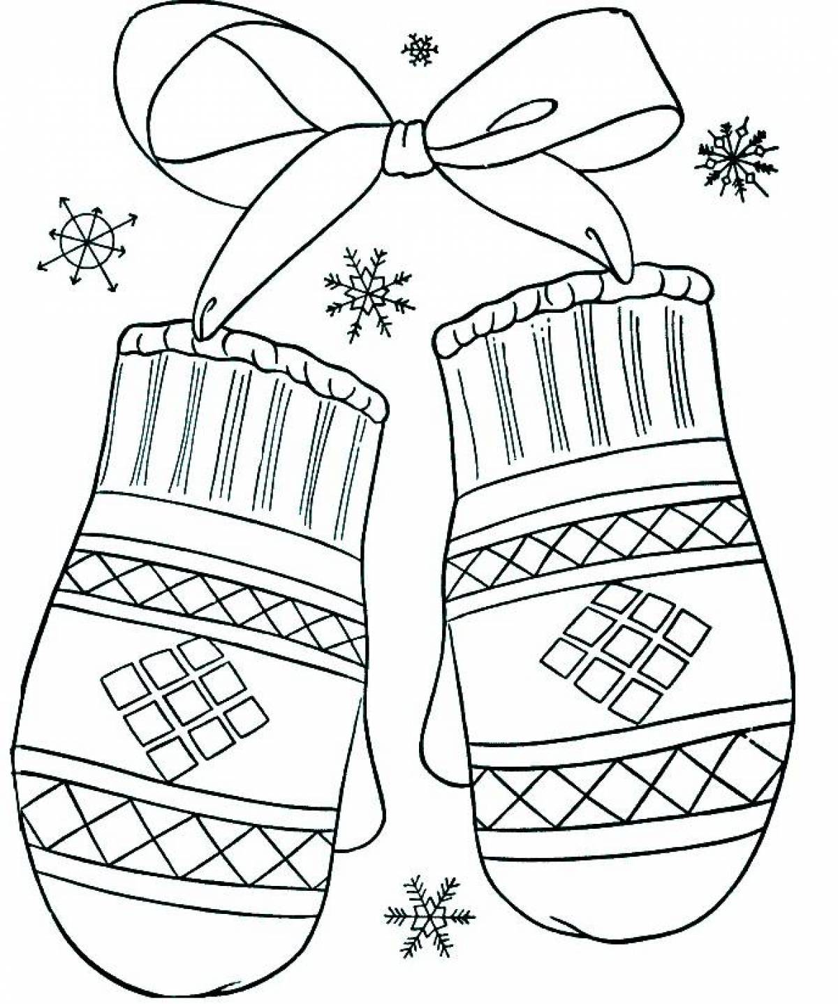 Amazing mittens coloring book for kids