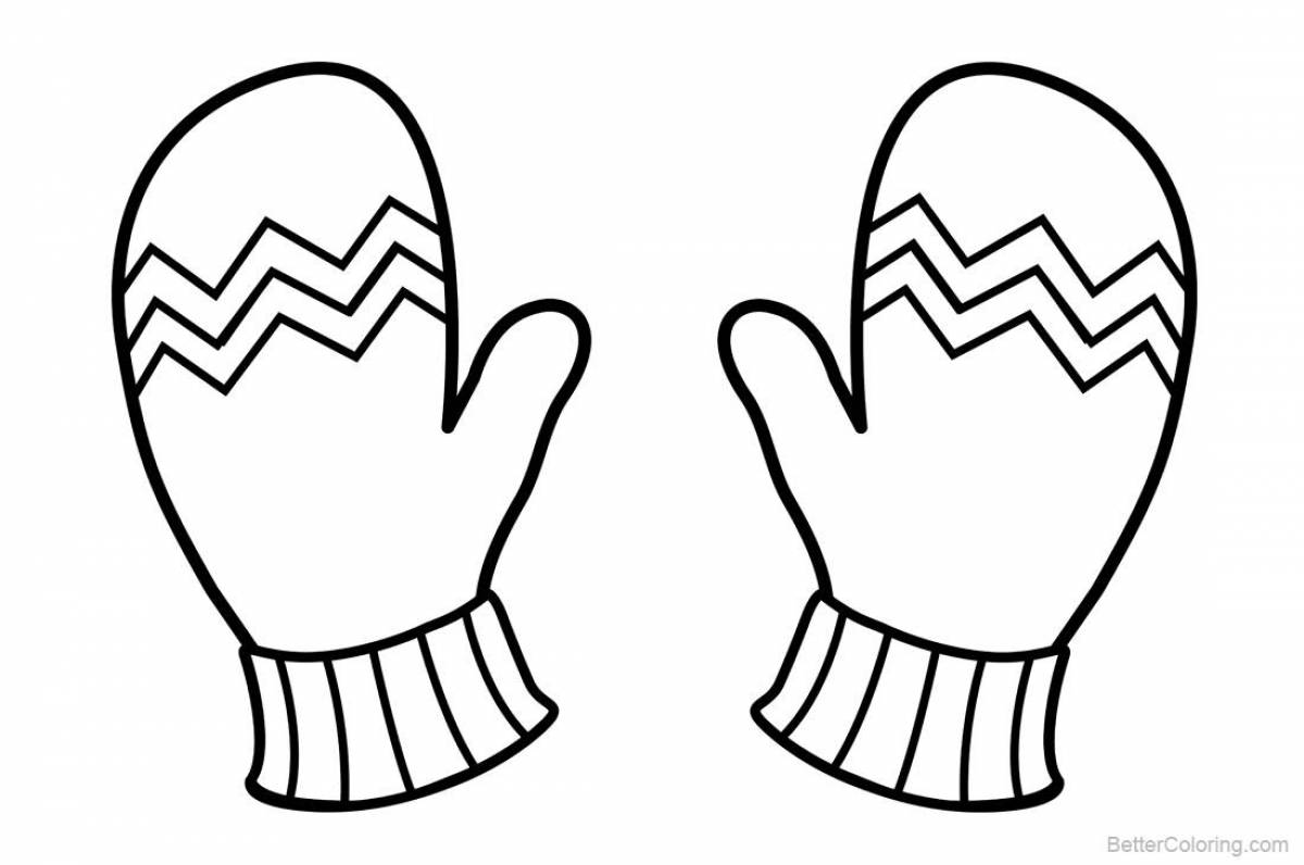 Flawless Mitten Coloring Page for Kids