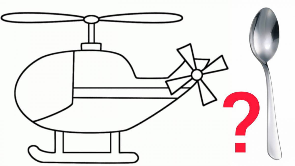 A fun helicopter coloring book for kids