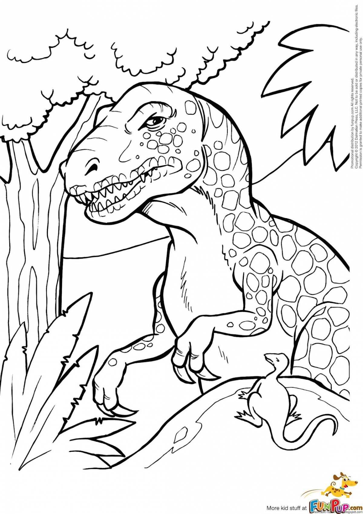 Creative dinosaurs coloring book for 5-6 year olds