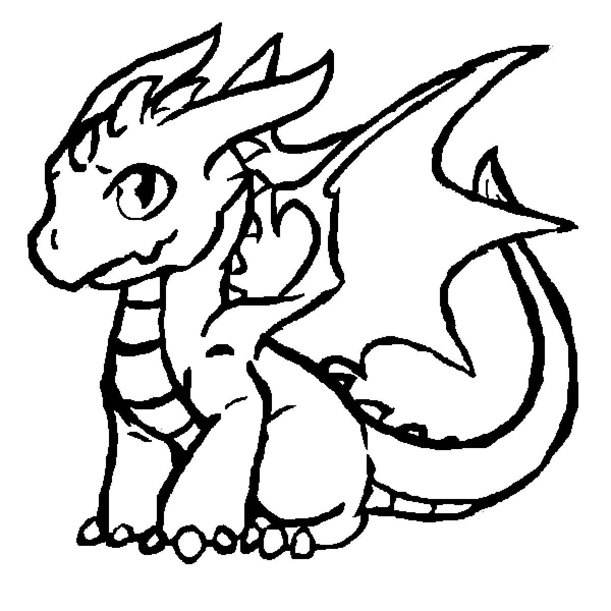 Elegant dragon coloring