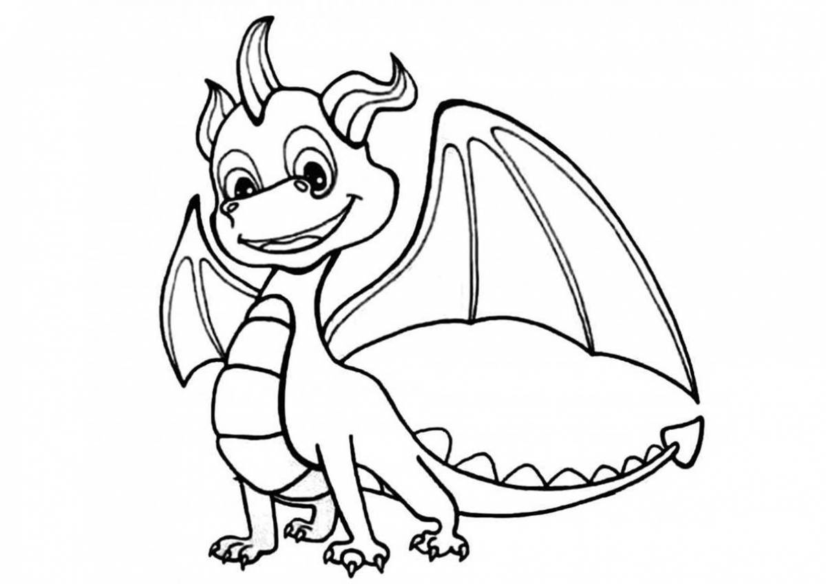 Daring dragon coloring
