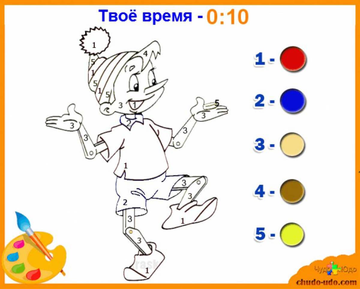 Creative color by number game