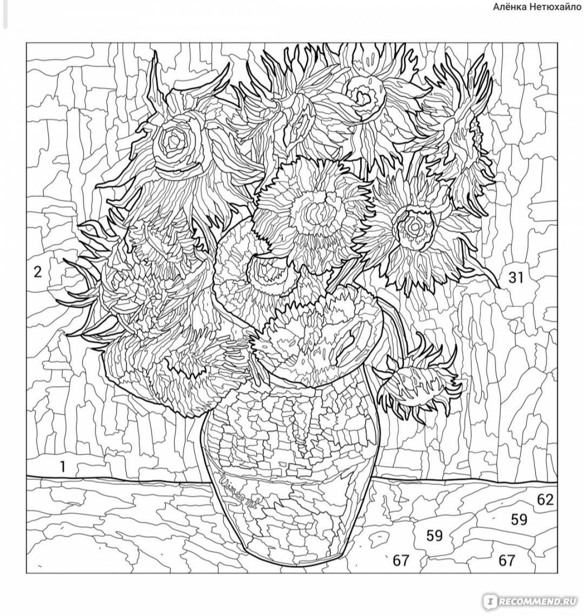 Exquisite adult coloring by numbers