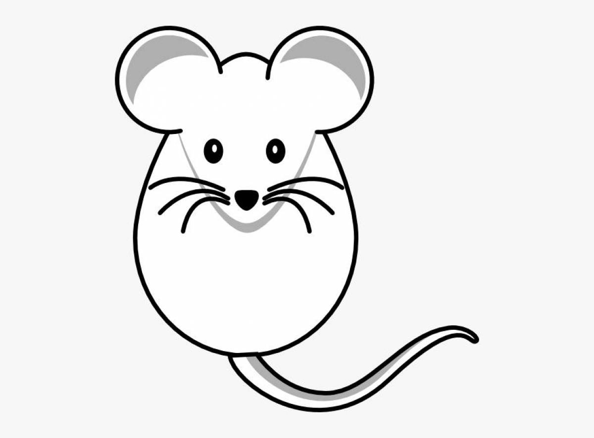 Bright mouse coloring book for kids