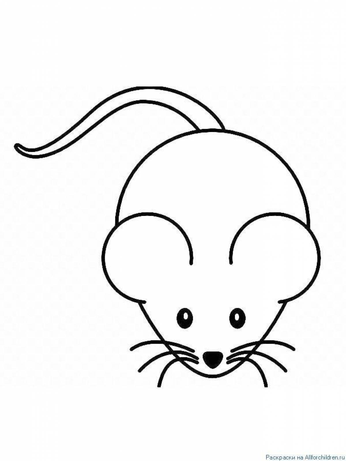 Невероятная раскраска мышь для детей