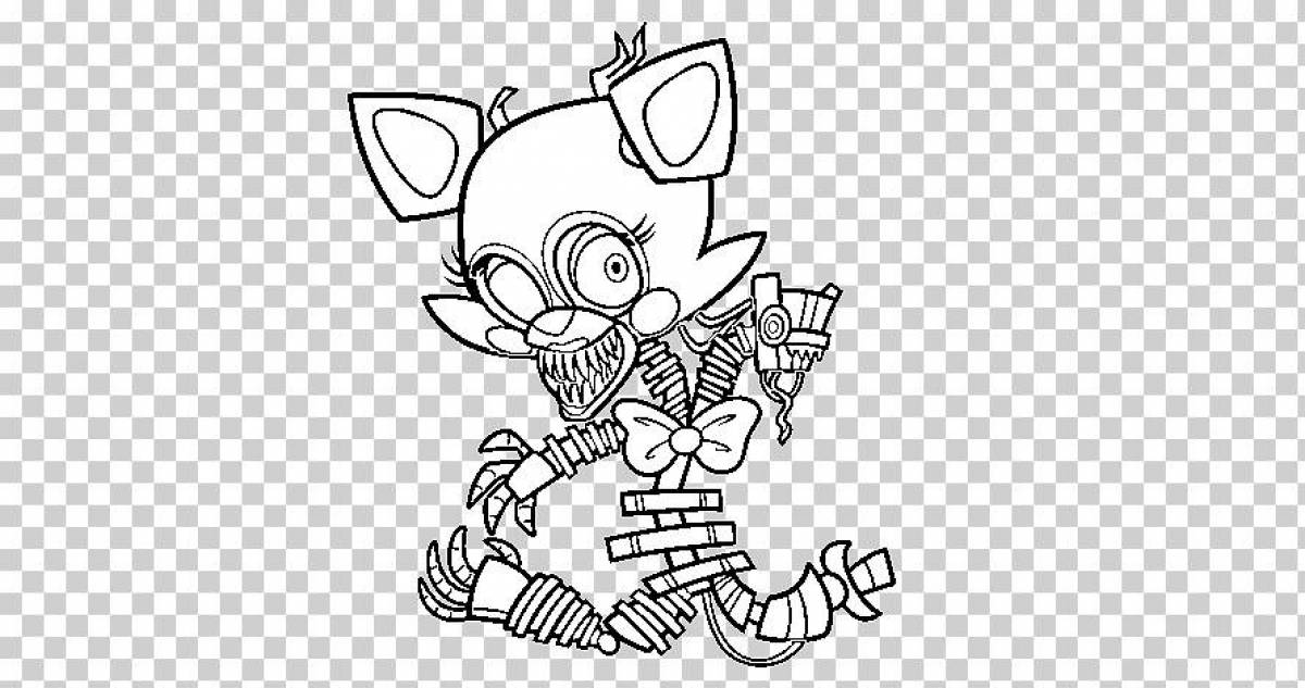 Funny foxy coloring book