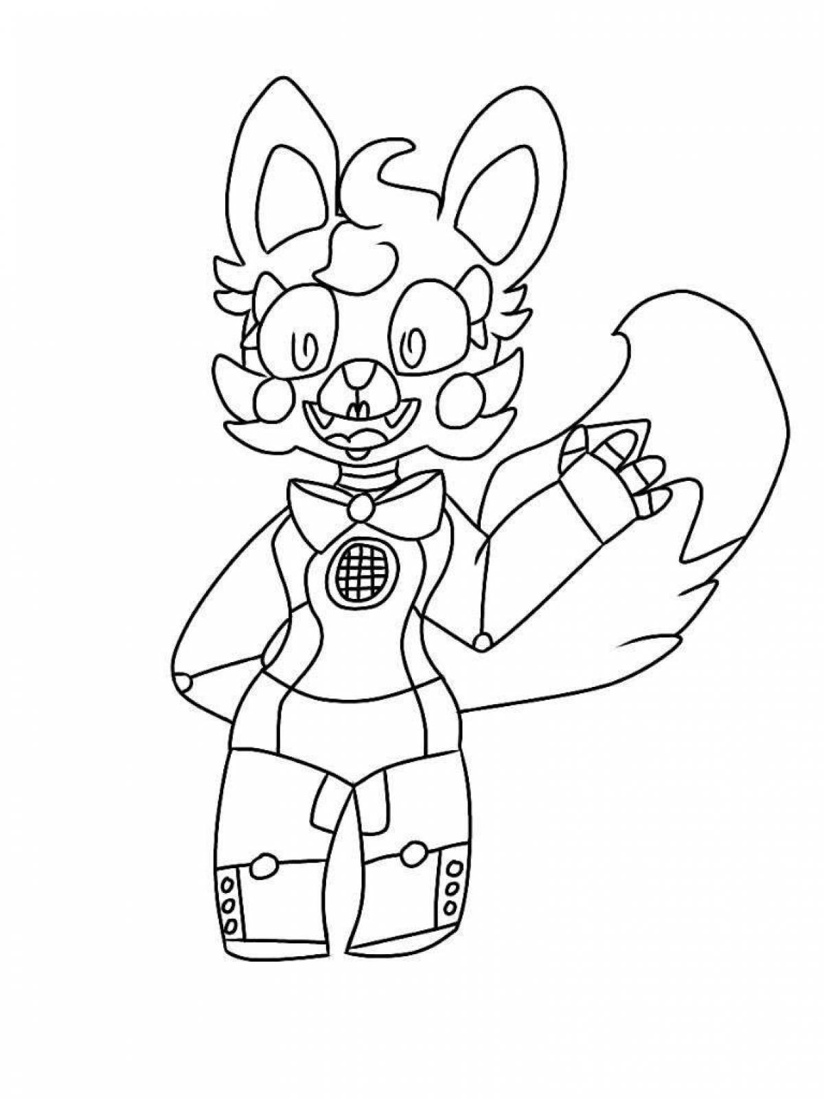 Animated foxy coloring book