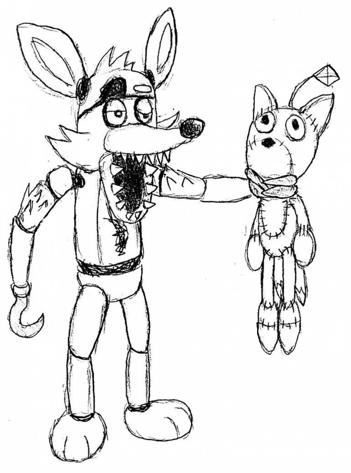 Foxy funny coloring book