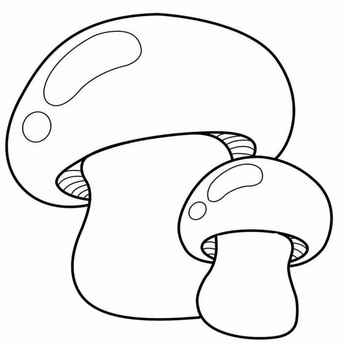 Раскраска гриб шампиньон