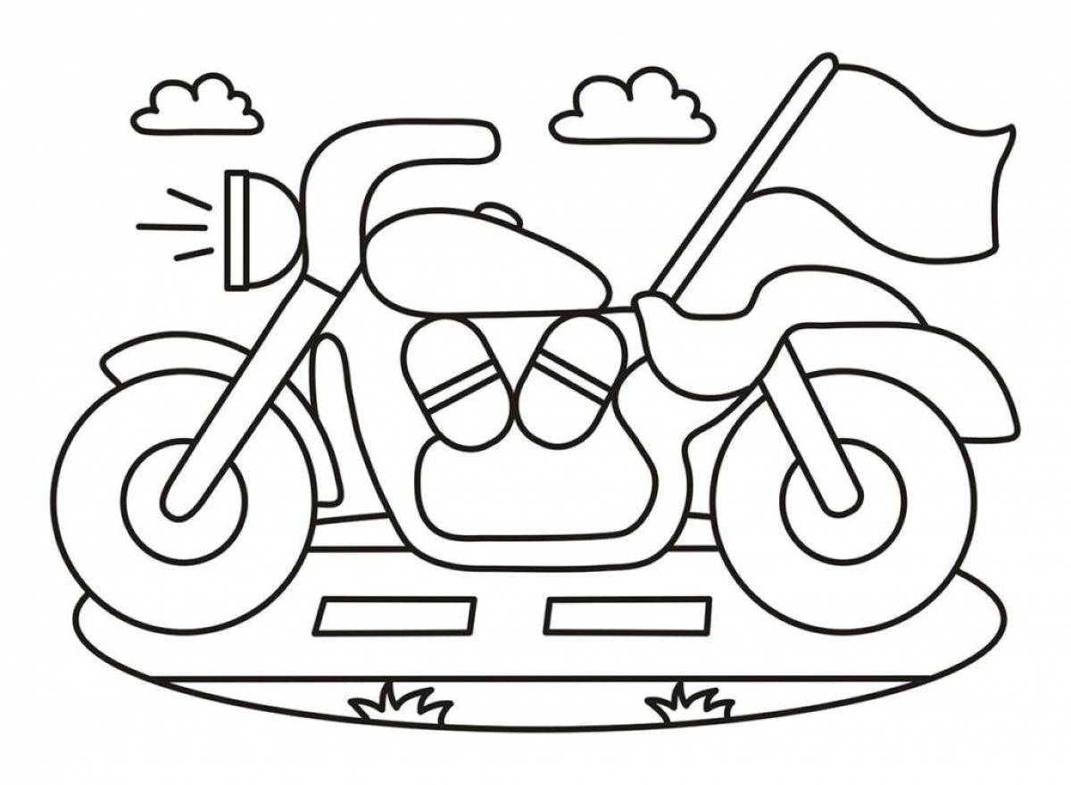 Coloring page violent transport for children 5-6 years old
