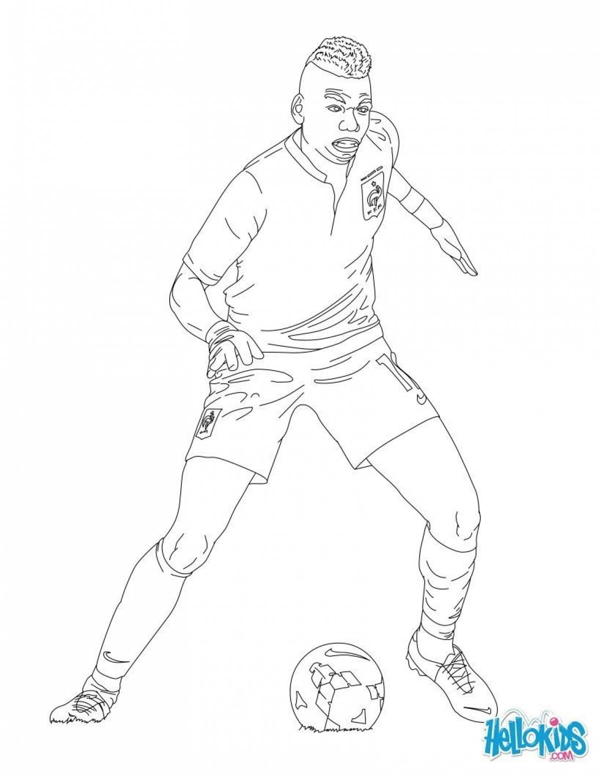 Colorful mbappe coloring book
