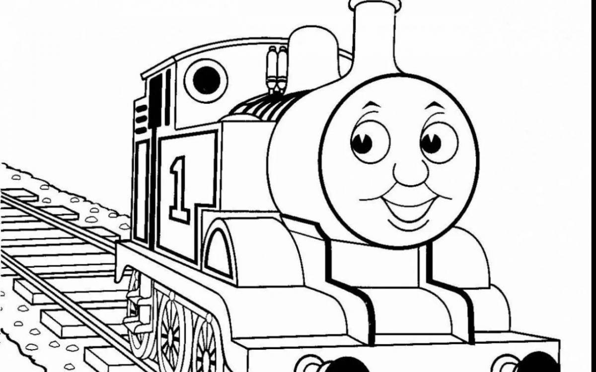 Colorful Train Eater Coloring Page