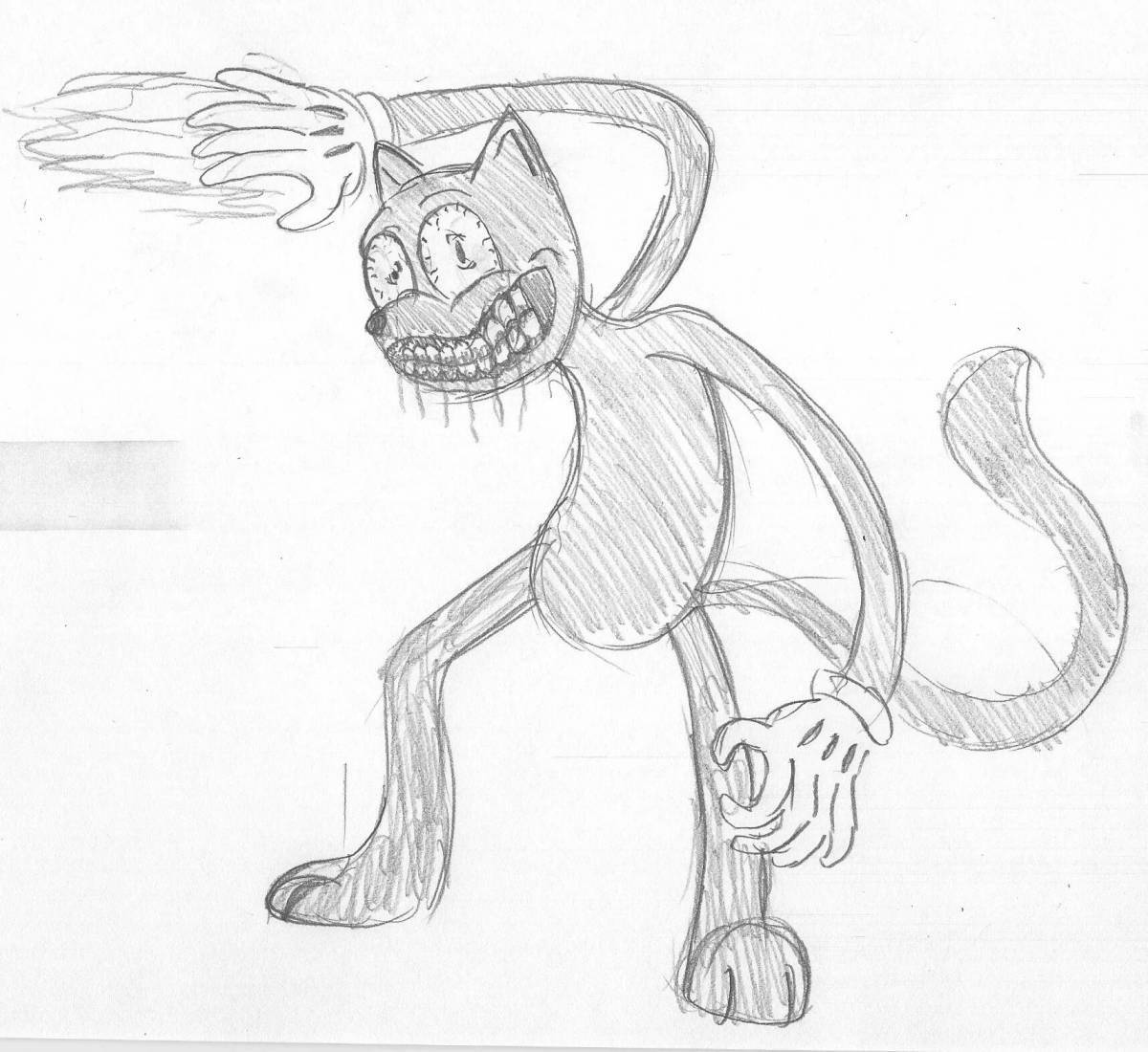Как нарисовать мультяшного кота scp