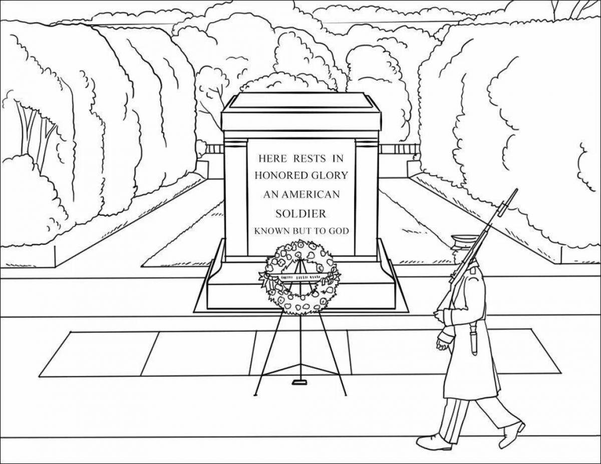 Noble coloring day of military glory