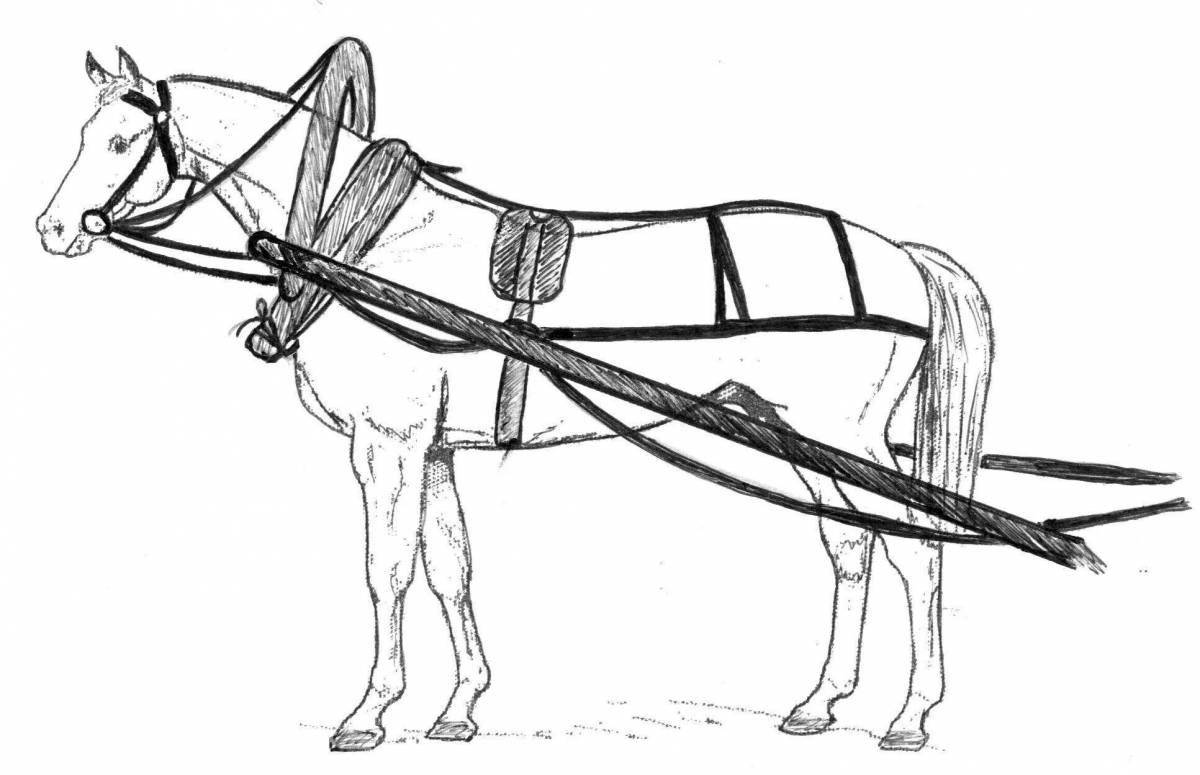 Horse with sleigh #4