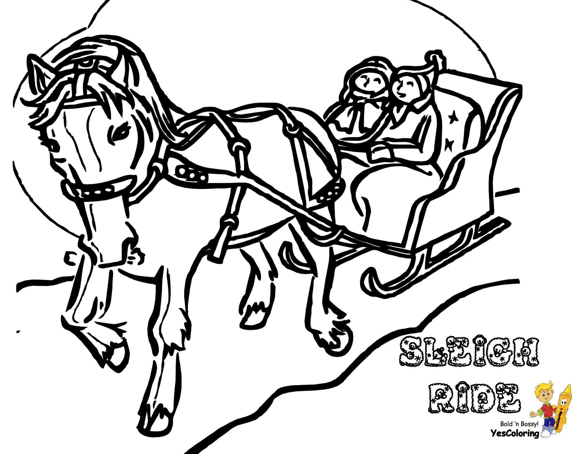 Horse with sleigh #8