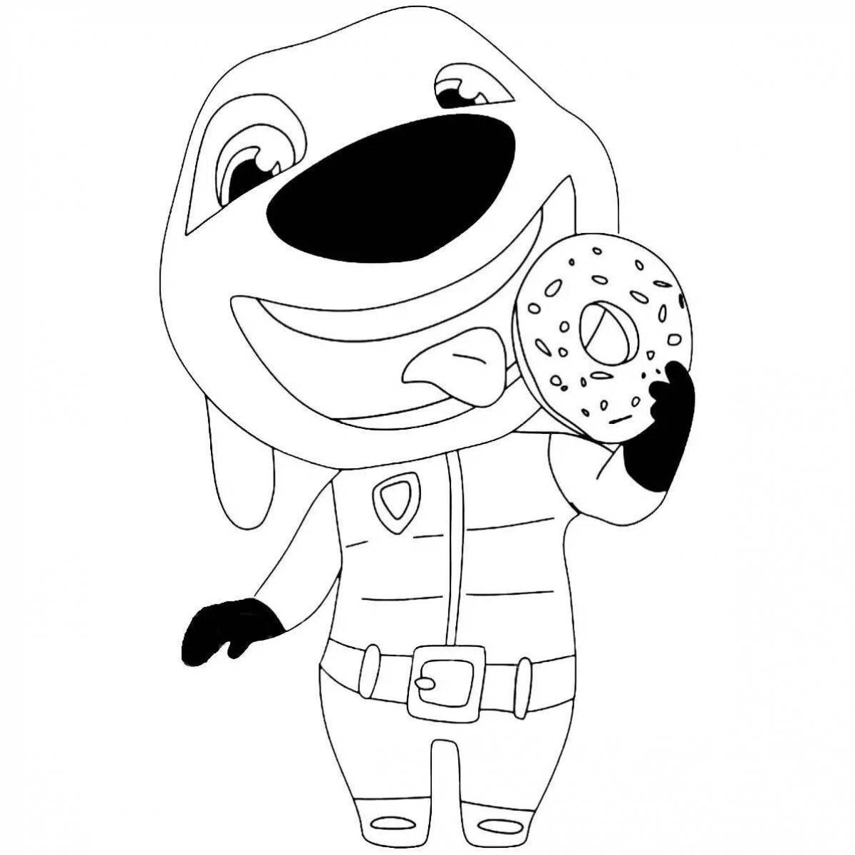 Animated run for gold coloring page
