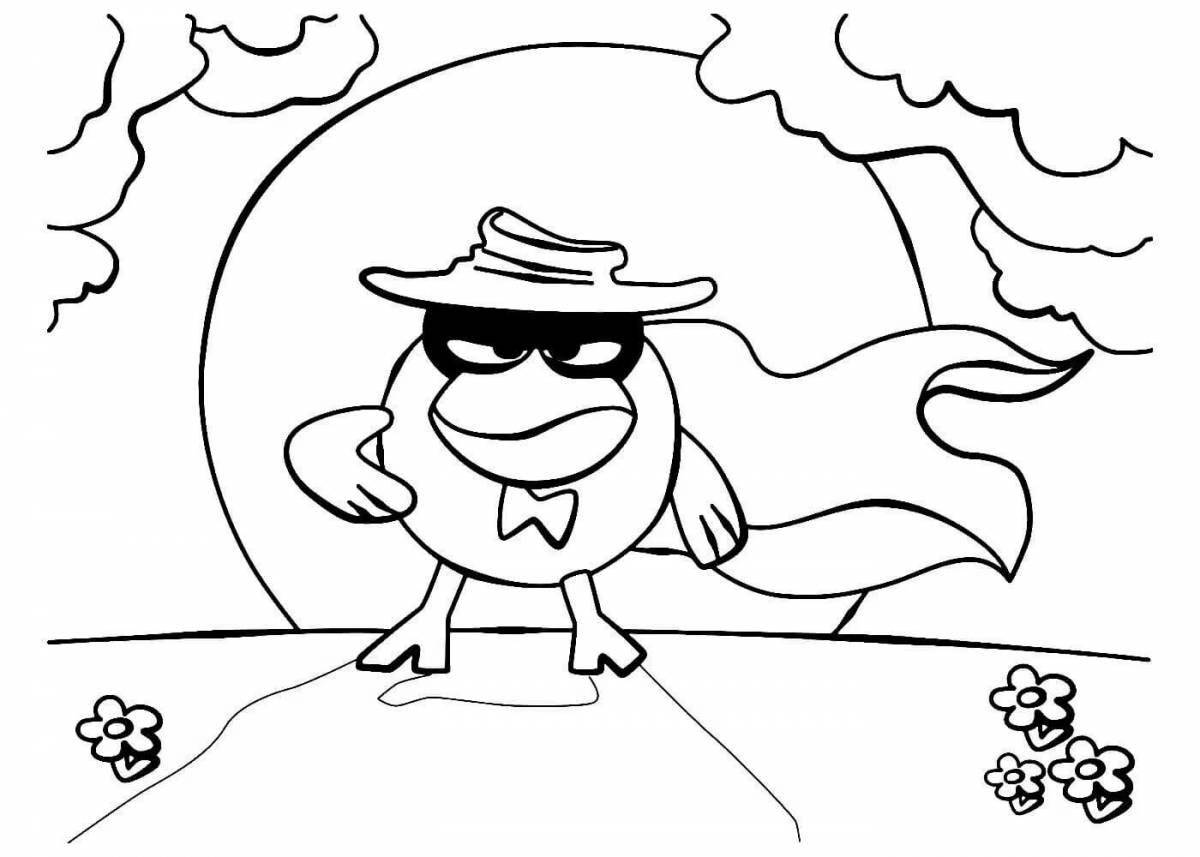 Coloring page charming smeshariki