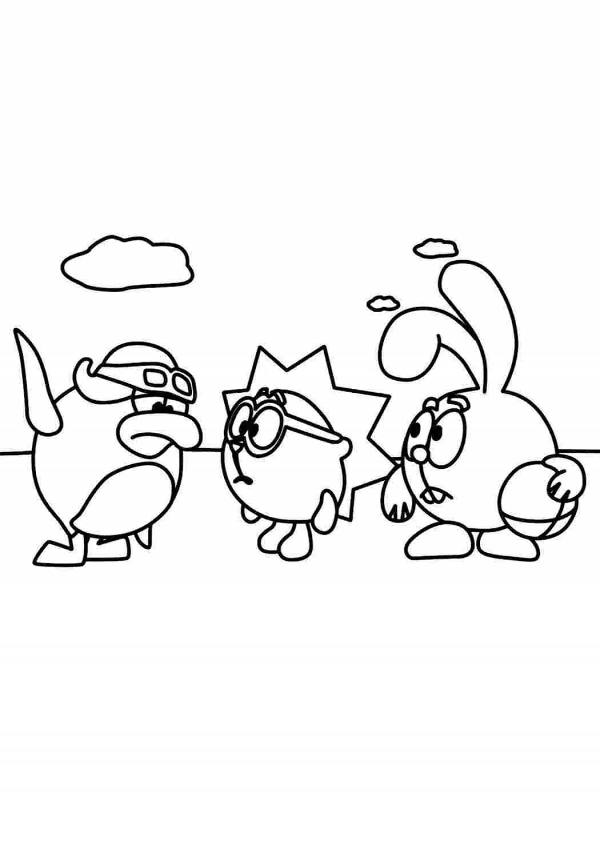 Cool smeshariki coloring pages