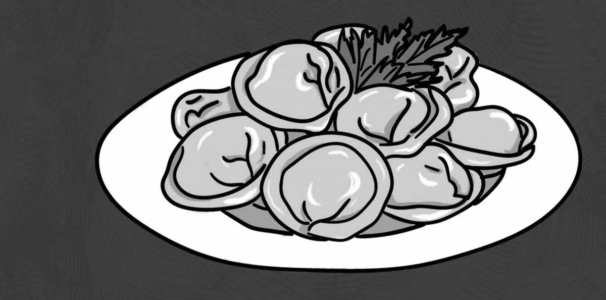 Fun dumpling coloring pages for kids