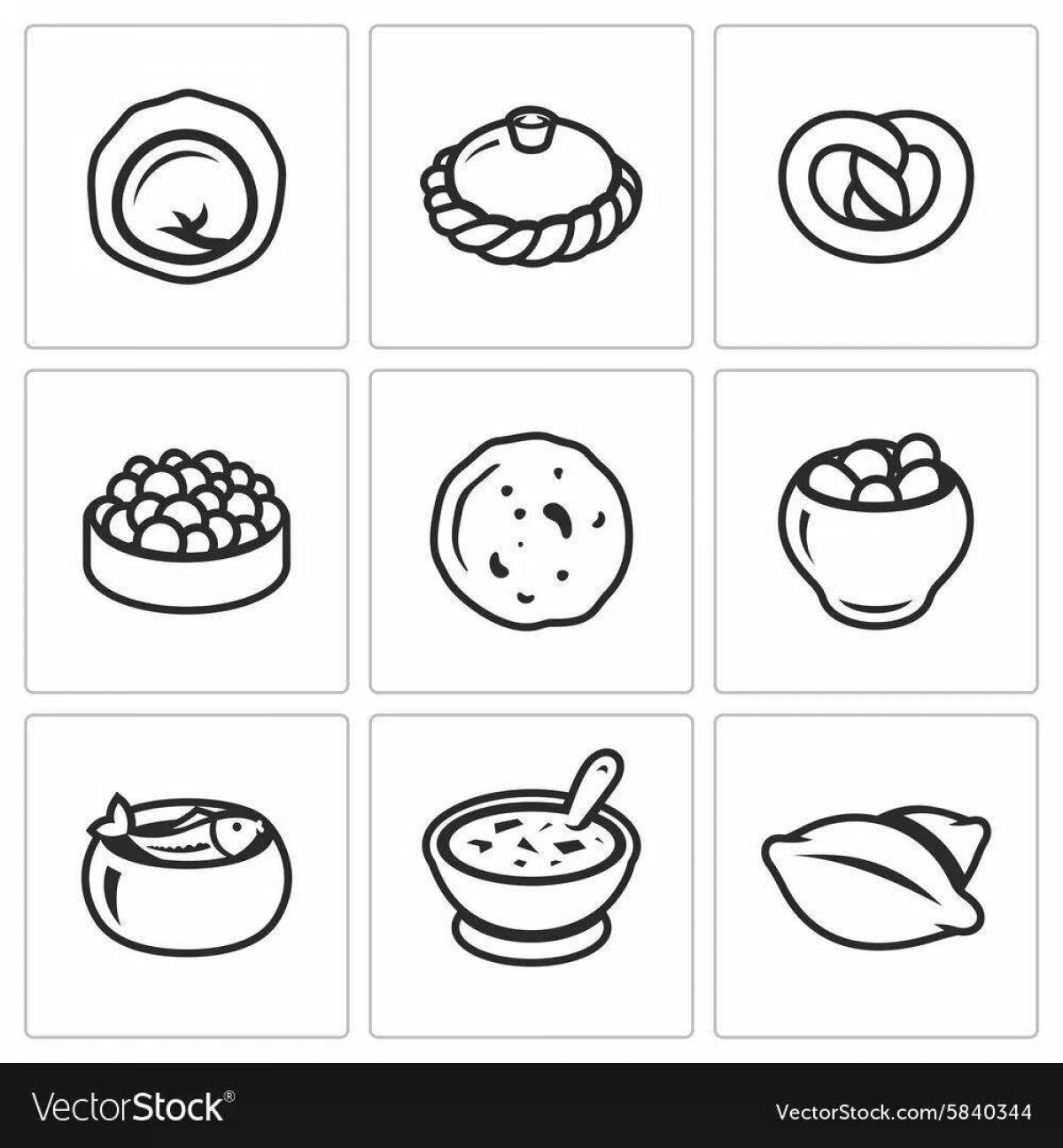 Увлекательная раскраска пельмени для детей