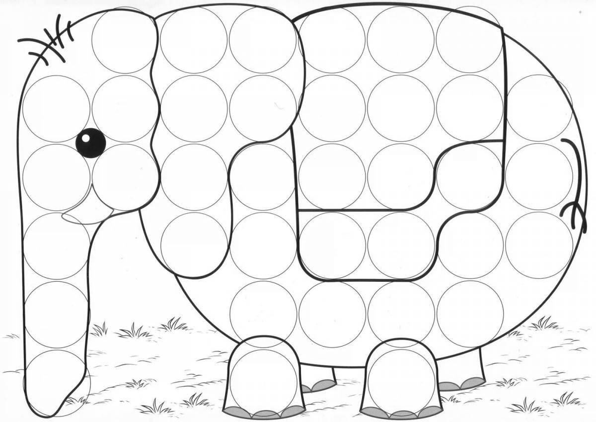 Coloring page inviting 3D outline