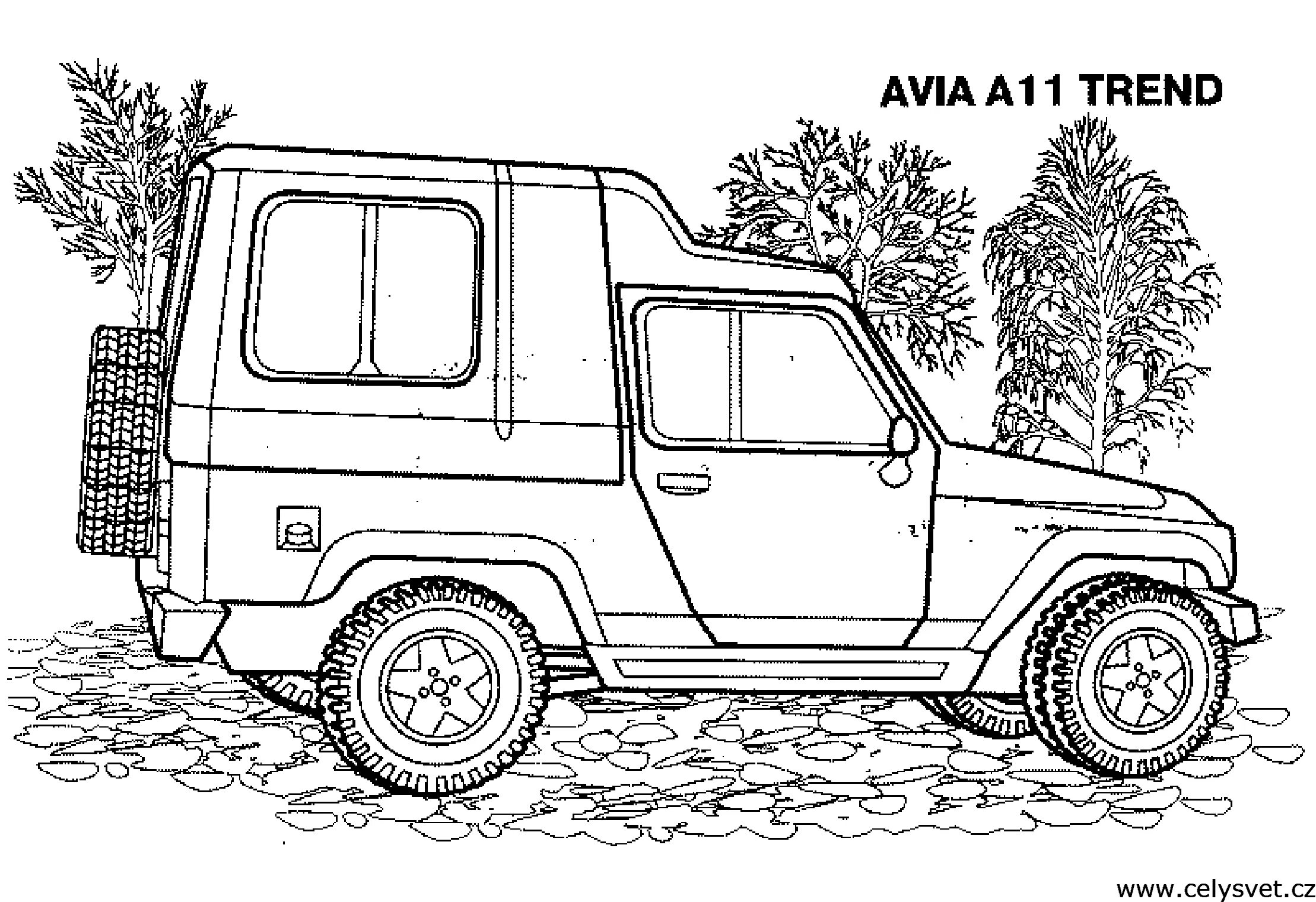Funny UAZ coloring book for kids