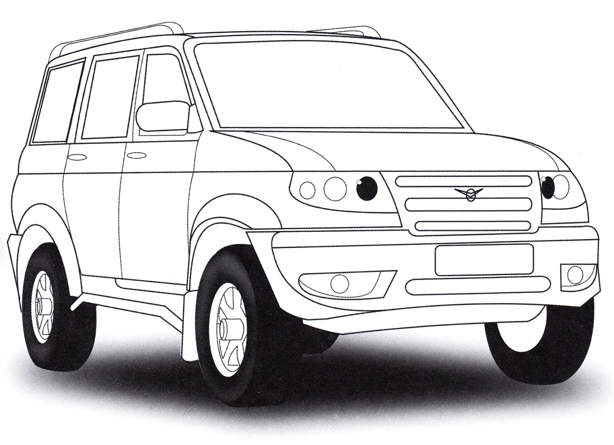 UAZ funny coloring book for kids