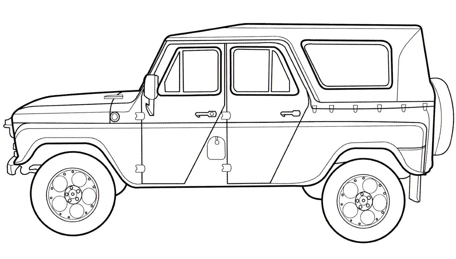 Fun coloring uaz for kids
