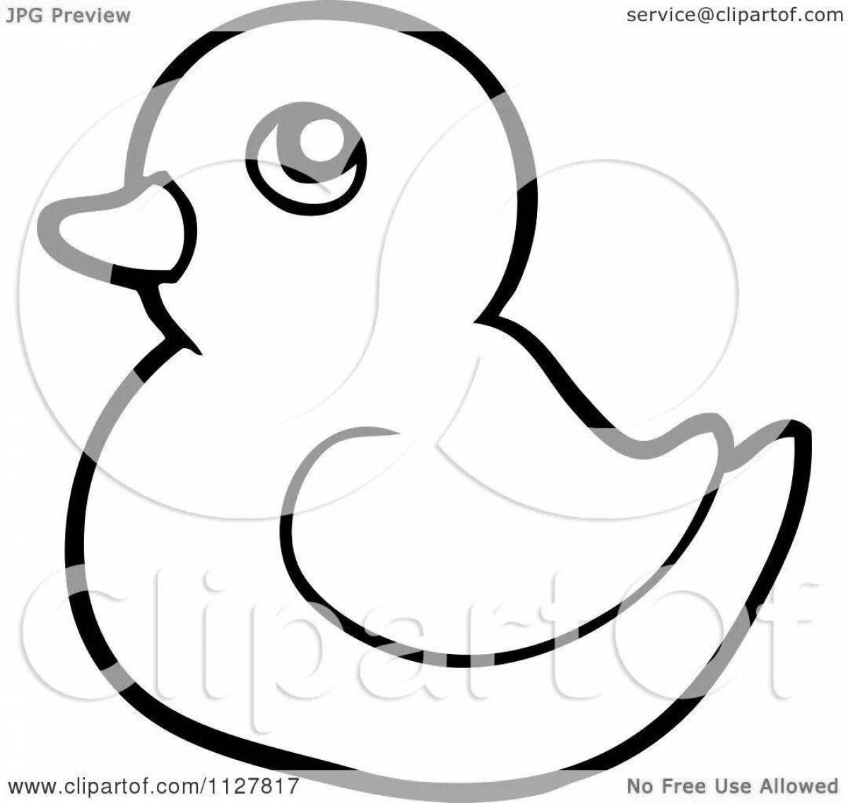 Colored decoration of the Dymkovo duck