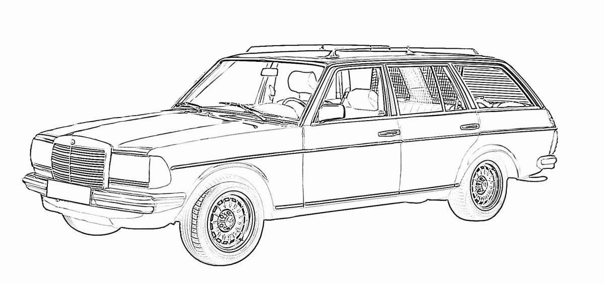 Joyful car vaz 2107 coloring