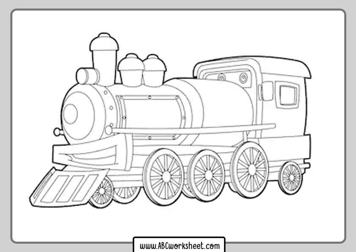 Gorgeous train coloring book for boys
