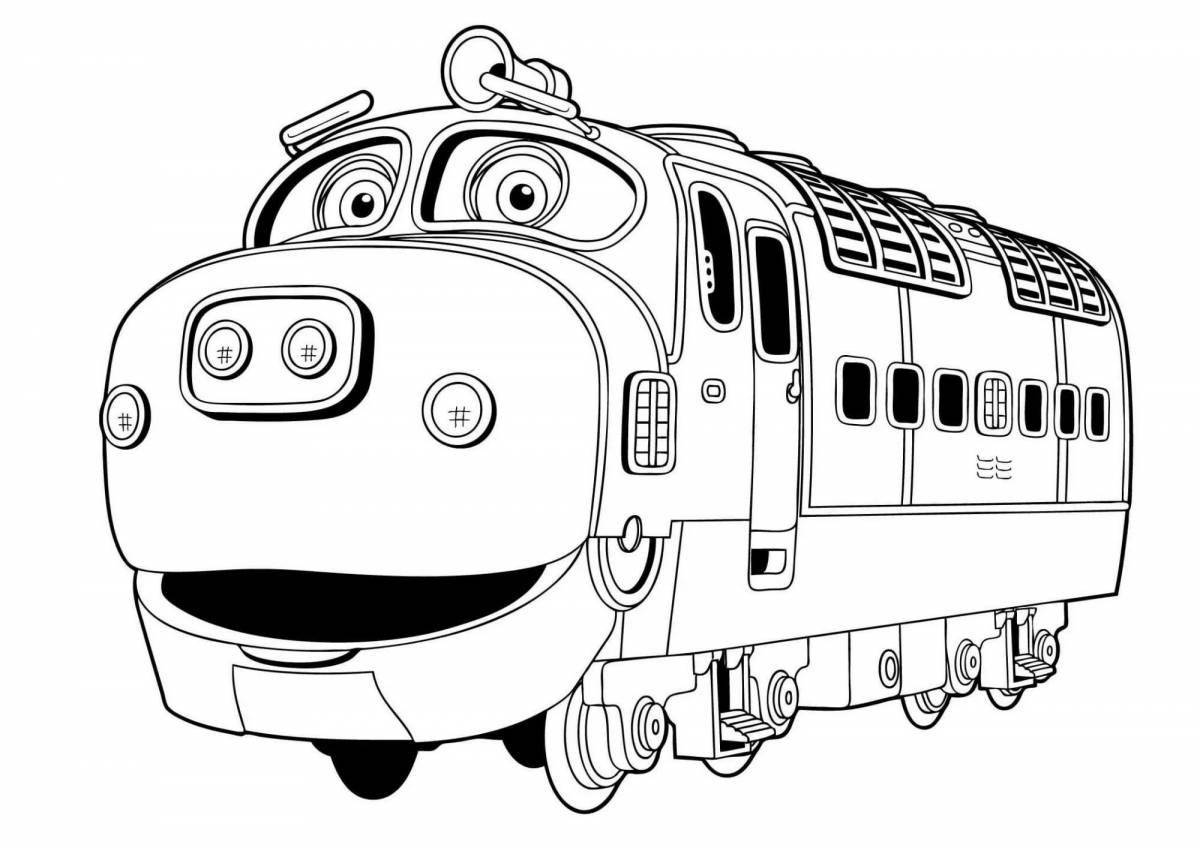 Violent train coloring pages for boys