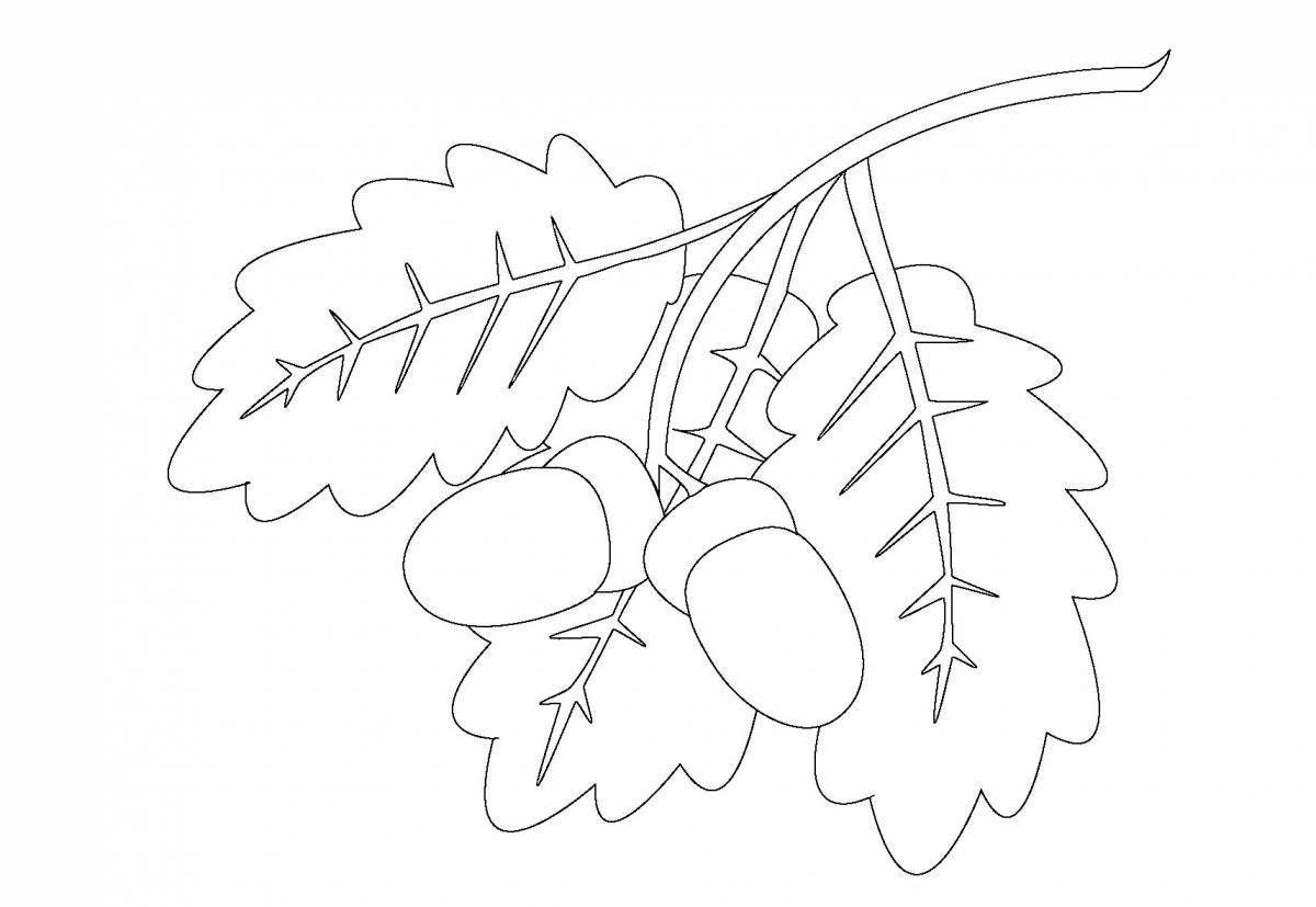 Brightly colored leaves on a branch