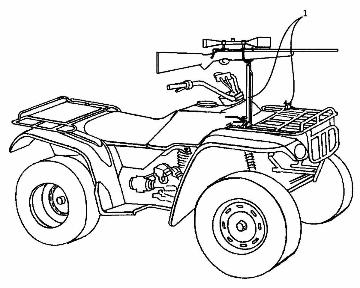 Красочный квадроцикл раскраски для мальчиков