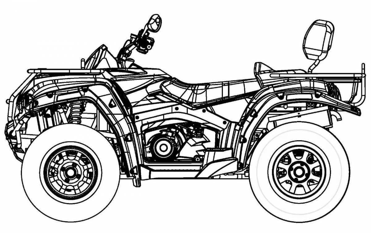 Coloring book glamor ATV for boys