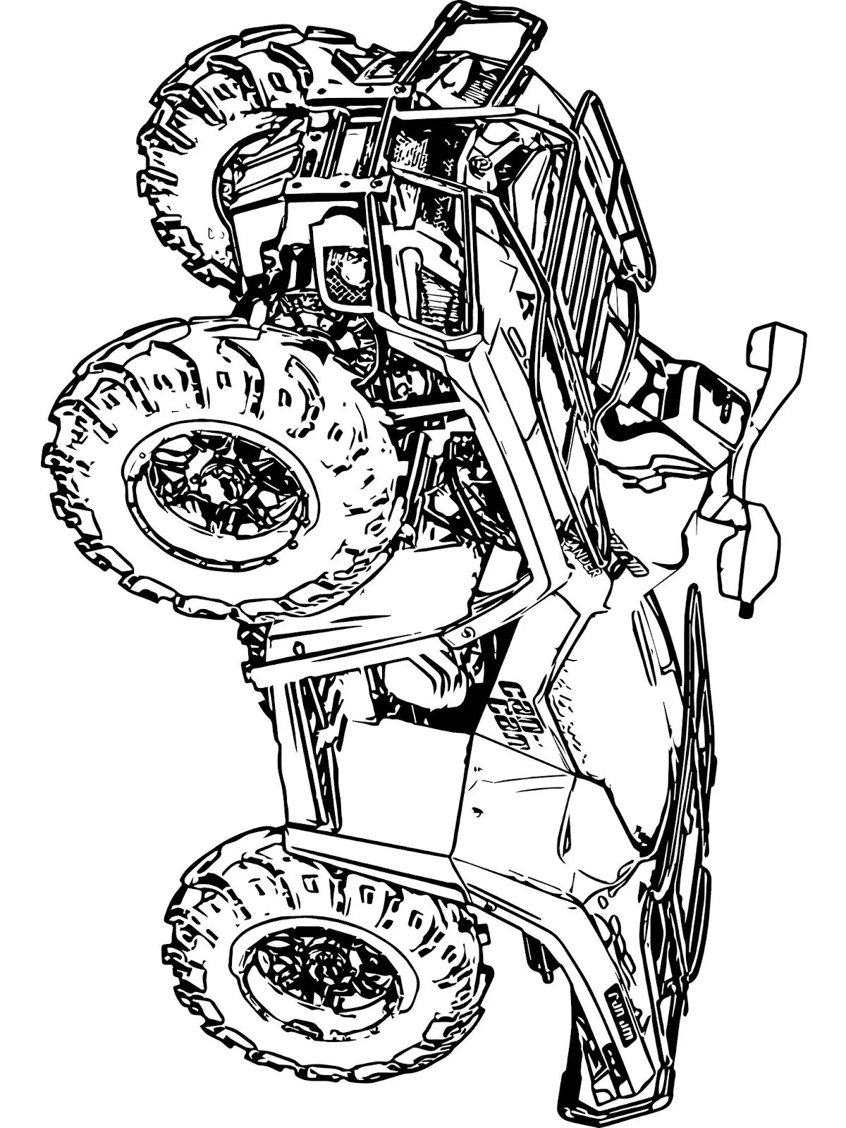 Shiny ATV coloring pages for boys