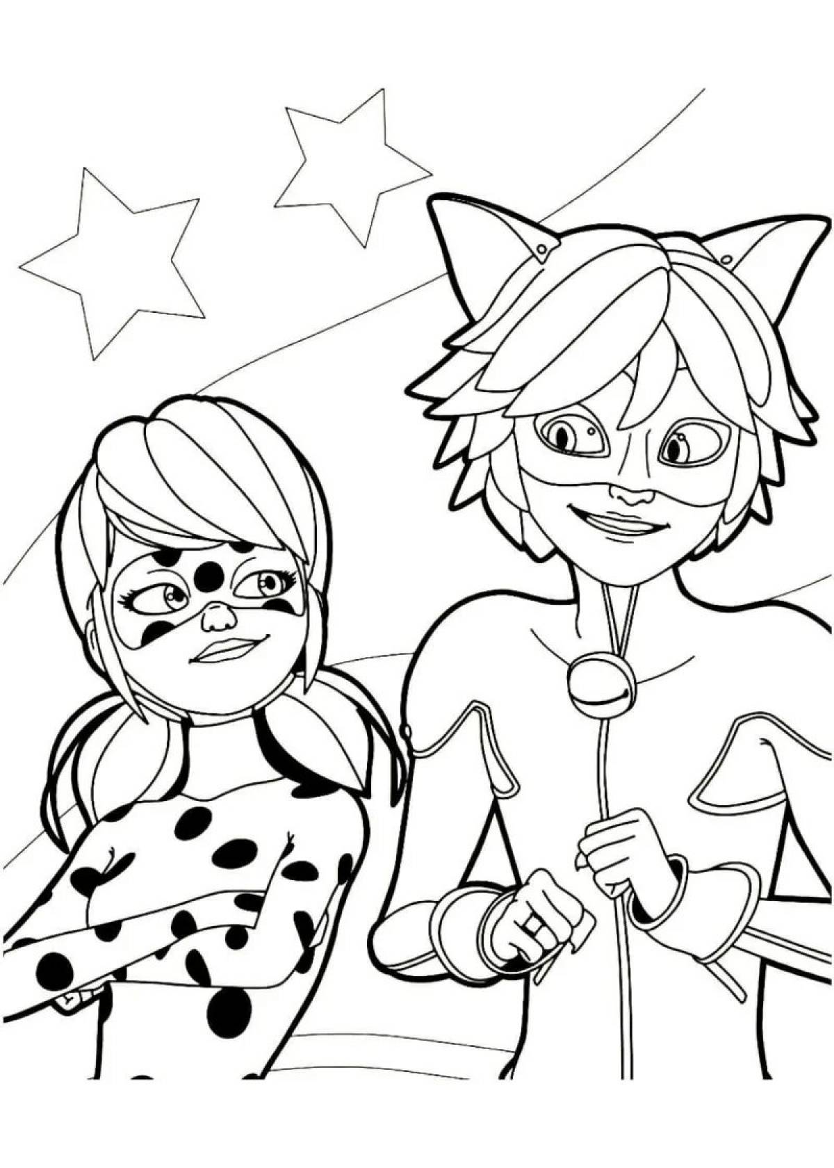 Fancy ladybug coloring book