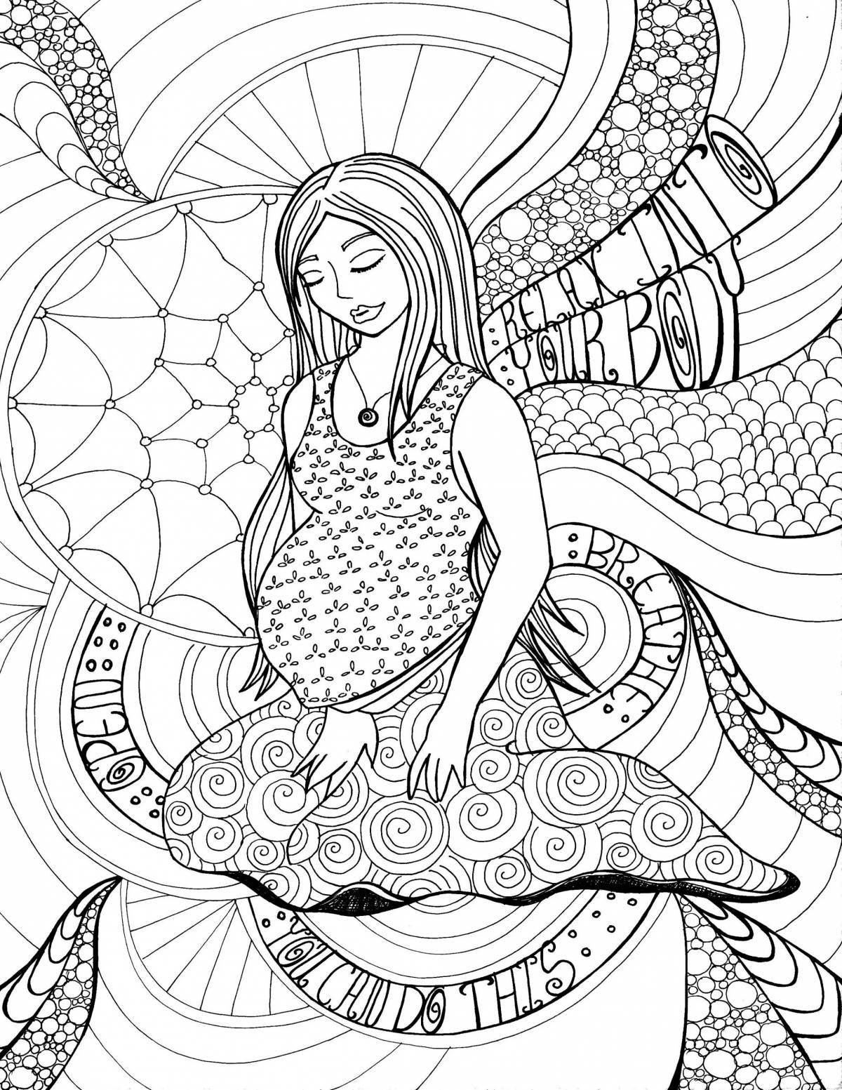 Coloring book shining moms-to-be