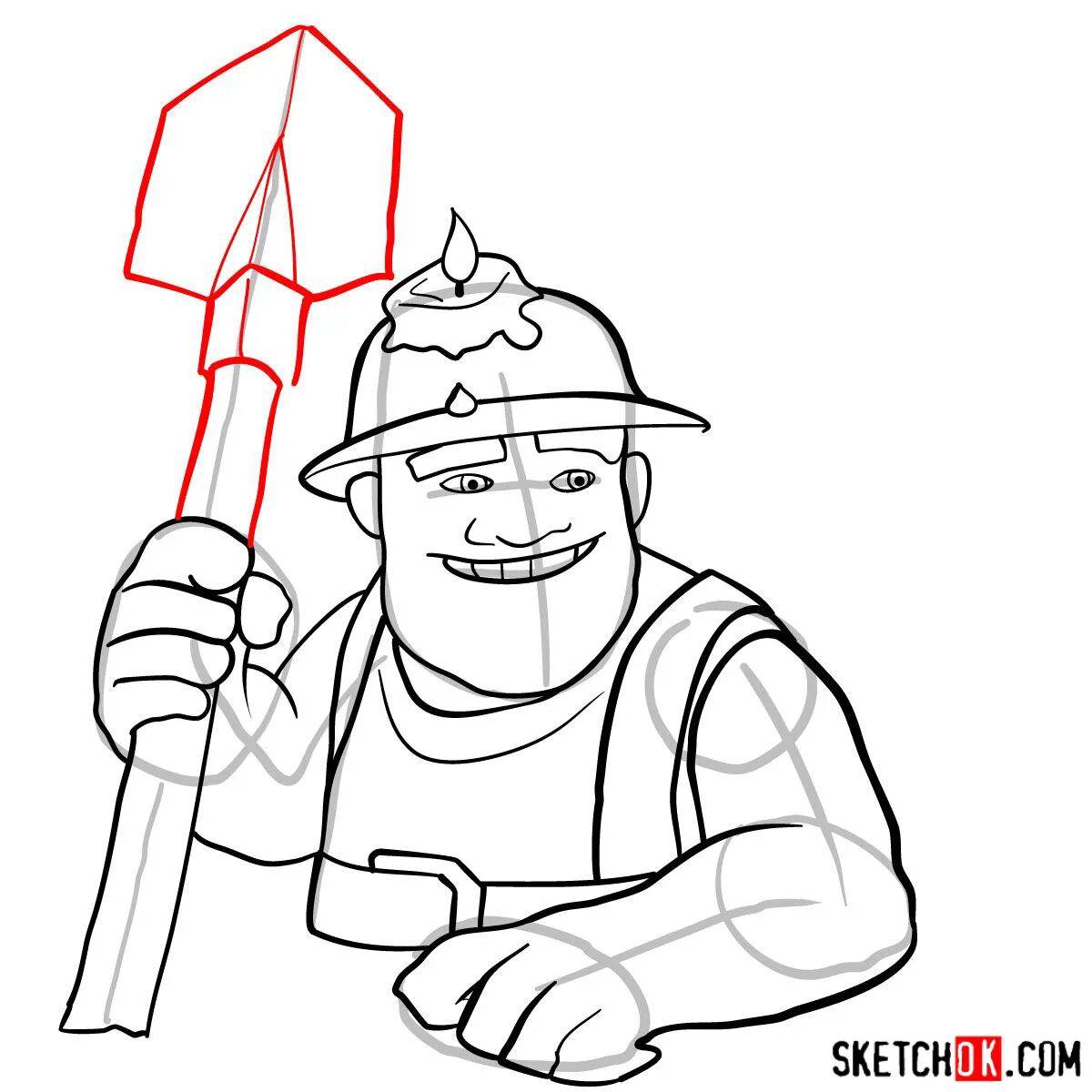 Miner coloring book for kids