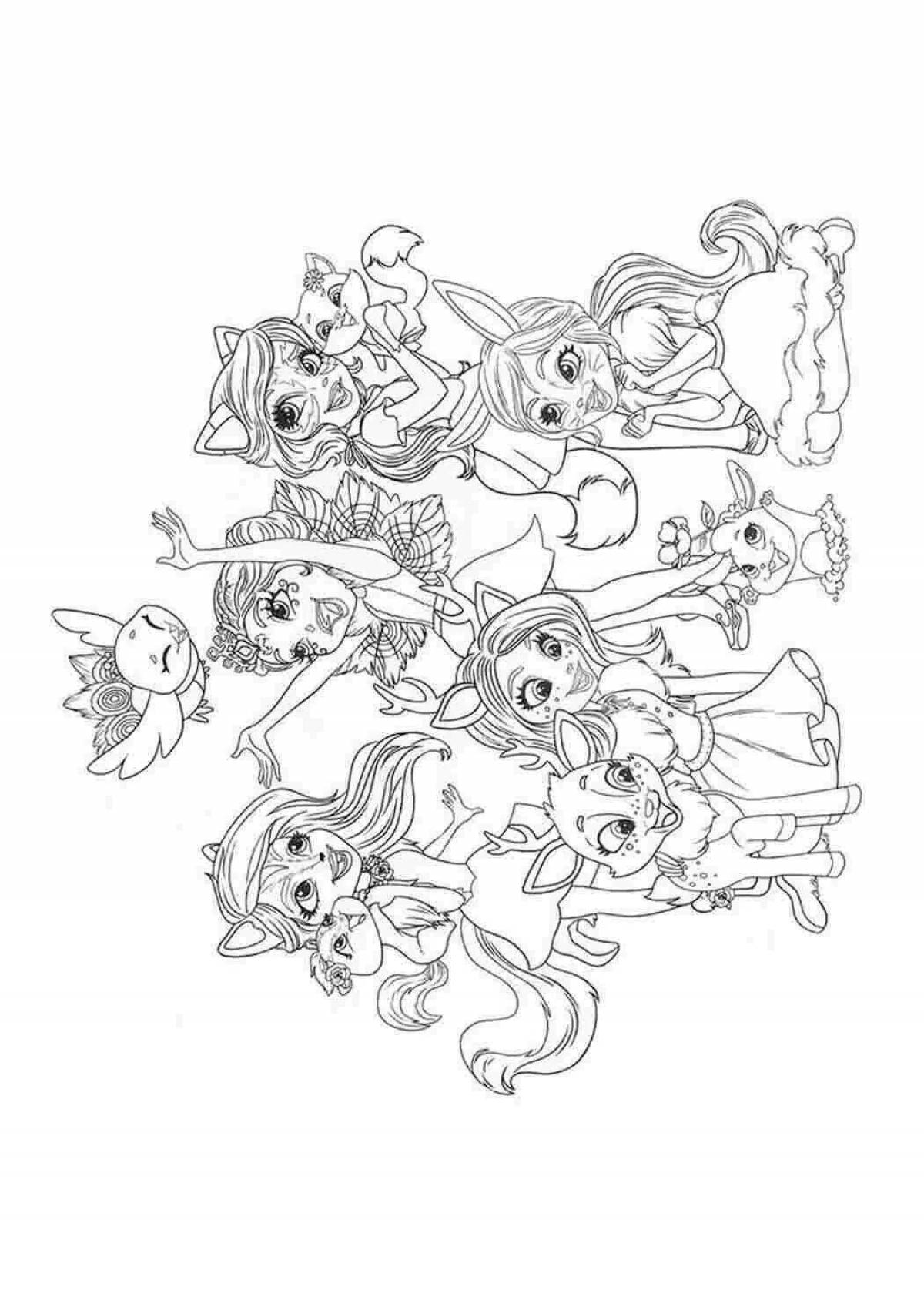 Photo Splendid enchantimals coloring book