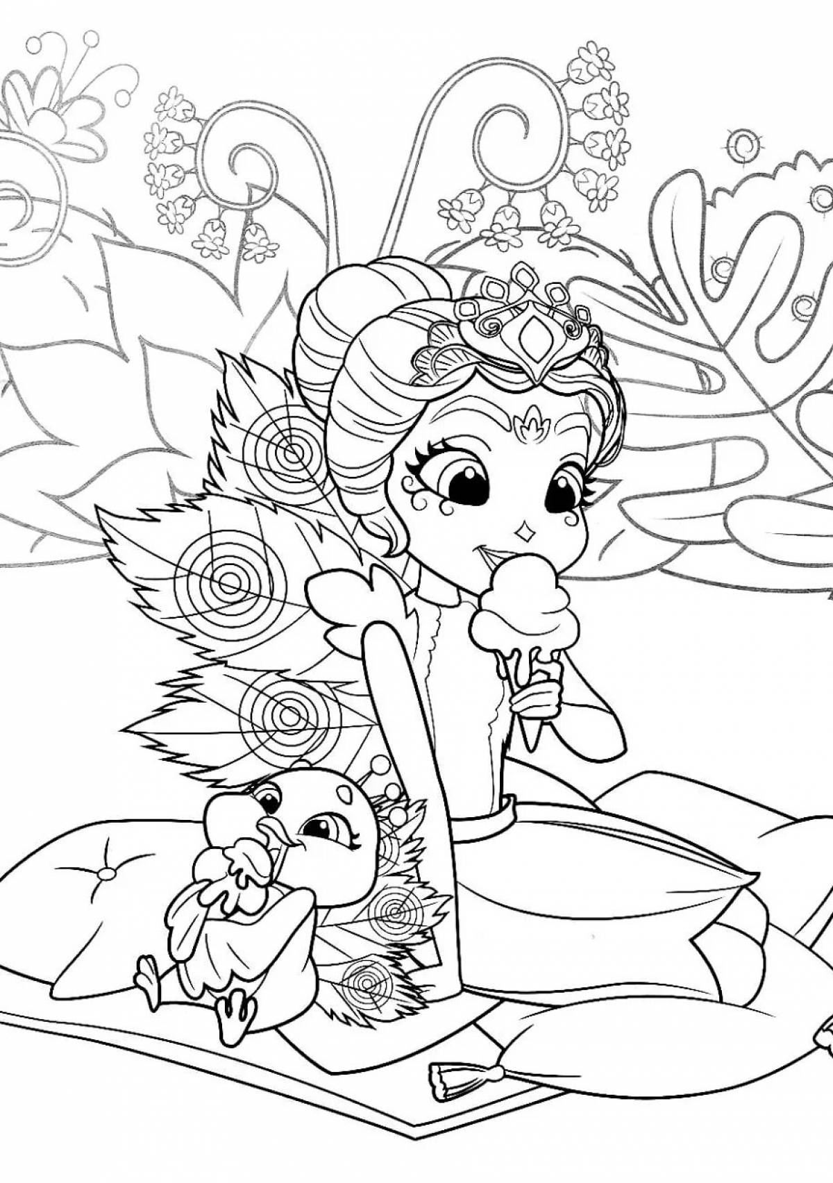 Enchantimals glitter coloring pages