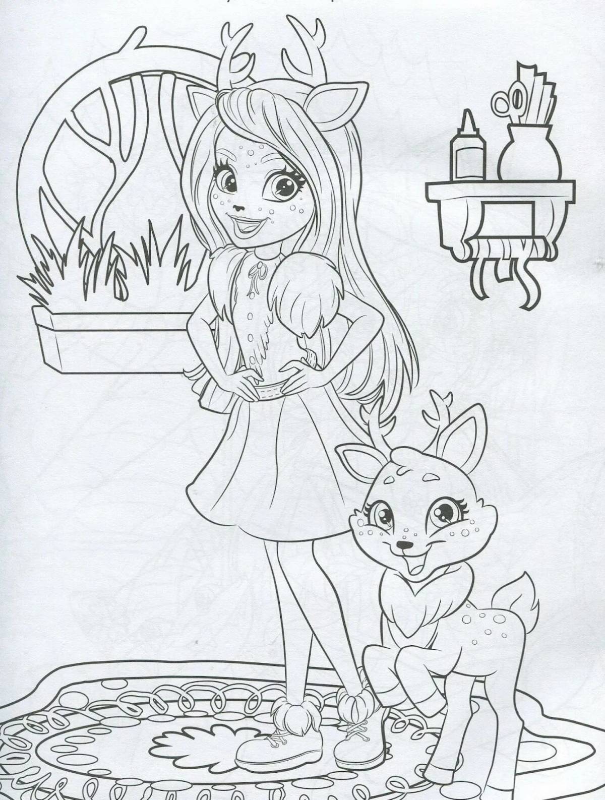 Photo Dazzling enchantimals coloring book