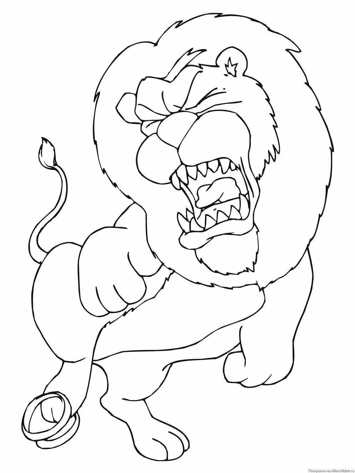 Gorgeous tooth war beast coloring page