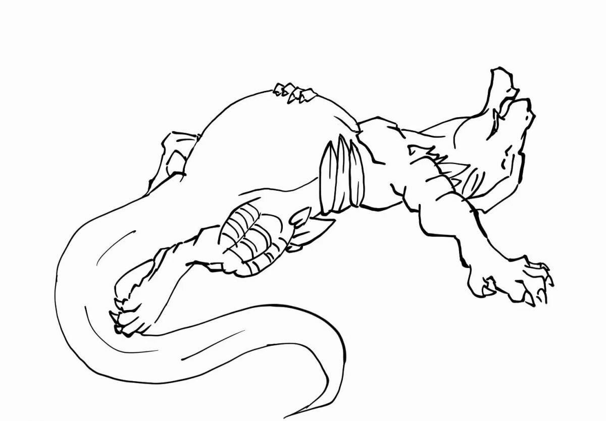 Coloring book incredible tooth battle animals