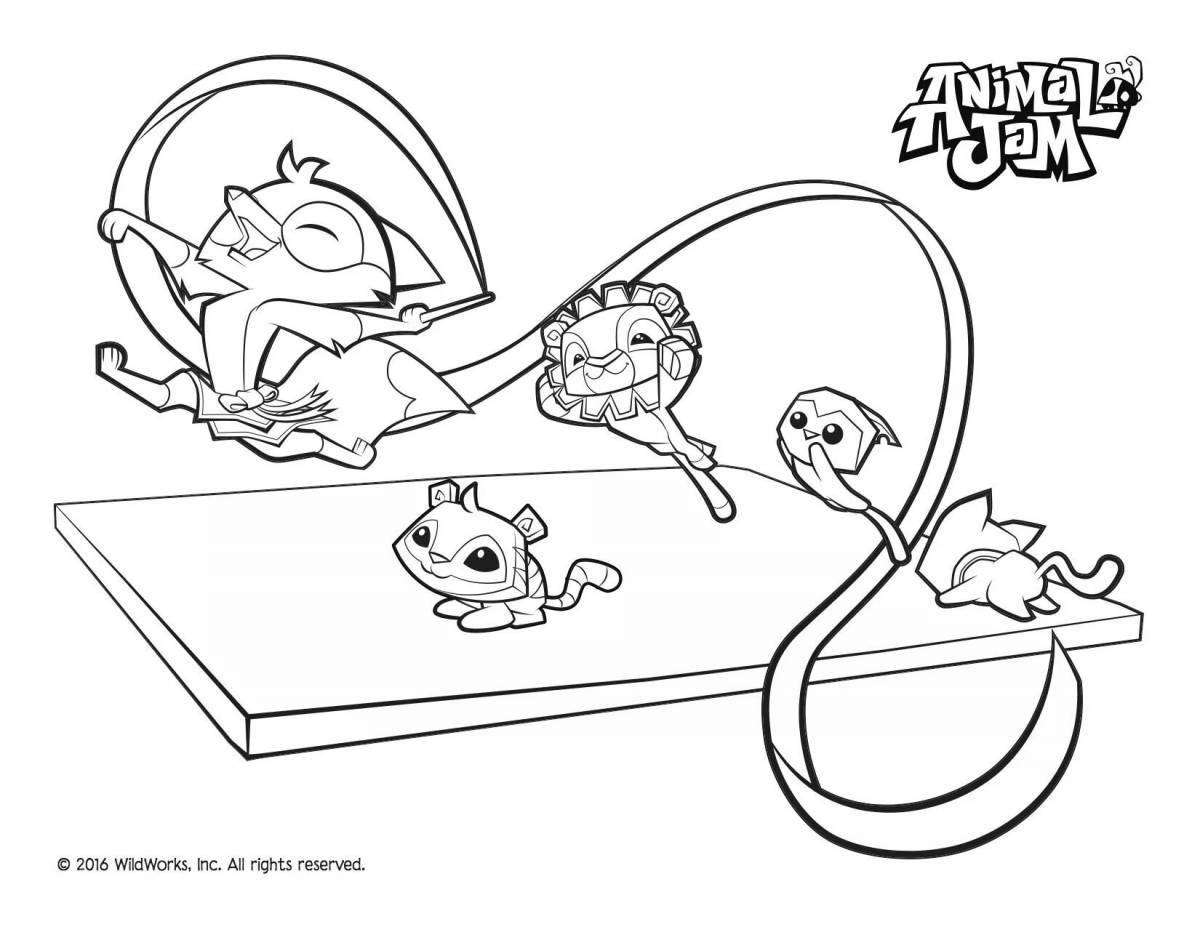 Adorable animal tooth battle coloring book