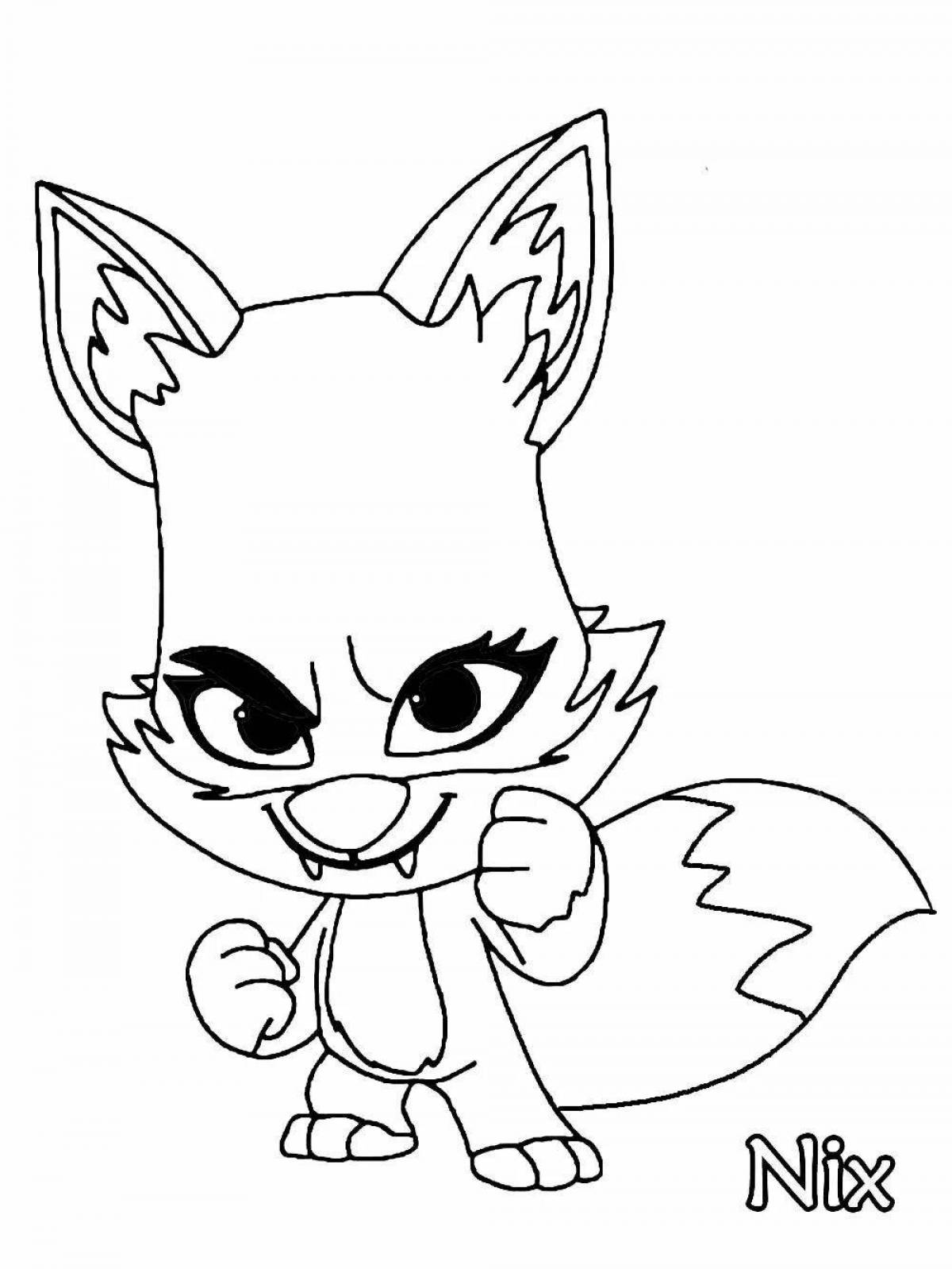 Humorous animal tooth battle coloring book